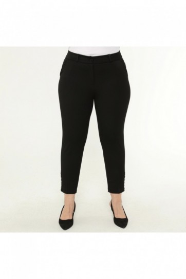 Büyük Beden Paçası Troklu Pantolon