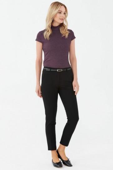 Beli Kemerli Dar Paça Pantolon