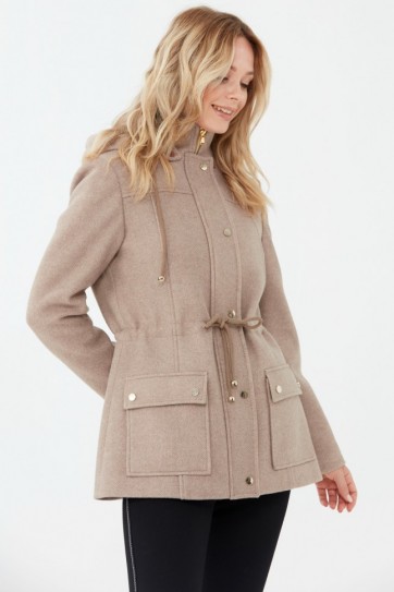 Beli Büzgülü Çıtçıtlı Kaban