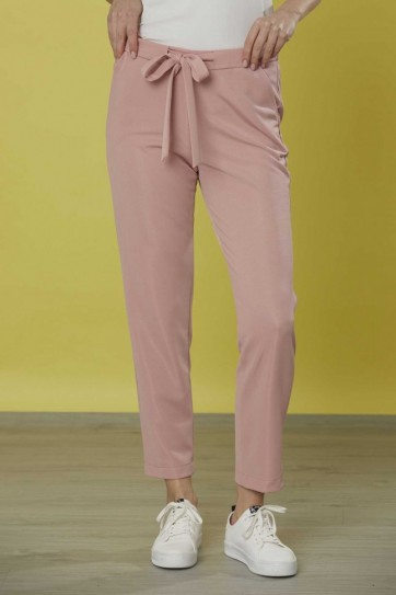 Beli Bağlamalı Arkası Lastikli Pantolon
