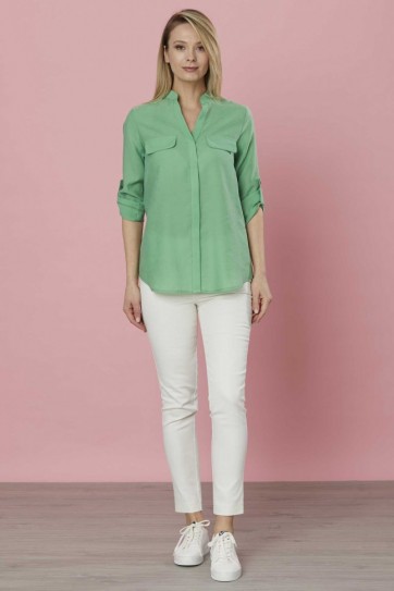 Hakim Yaka Kapak Cep Gömlek