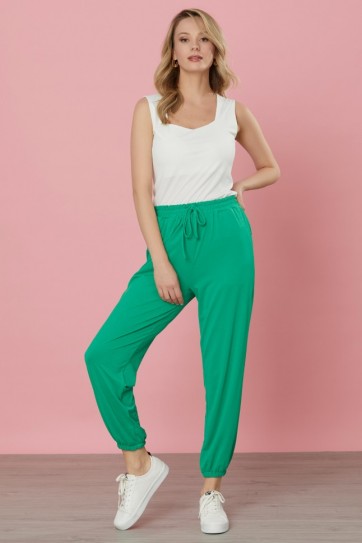 Beli ve Paçası Lastikli Pantolon