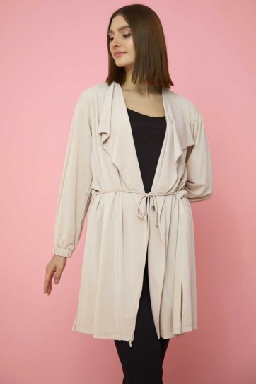 Önü Dökümlü Beli Büzgülü Hırka