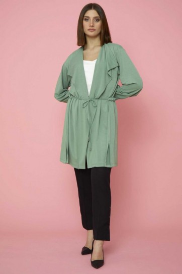 Önü Dökümlü Beli Büzgülü Hırka