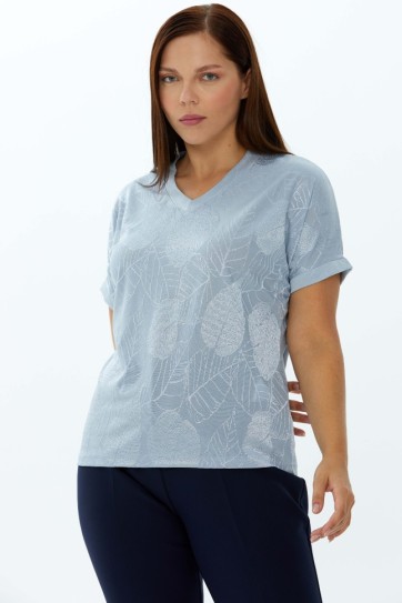 B.BD.V YK JAKARLI KISA KOL PENYE BLUZ