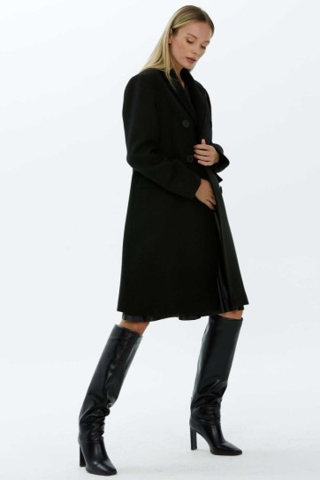 Erkek Yaka Kruvaze Kaban